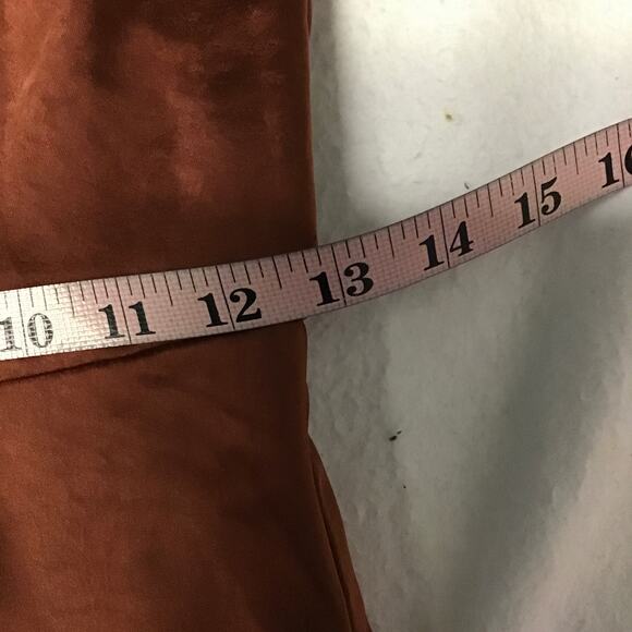 LUSH XS Perfect Night Brown Satin Cowl Neck Culotte Jumpsuit NEW b122 - Picture 7 of 13